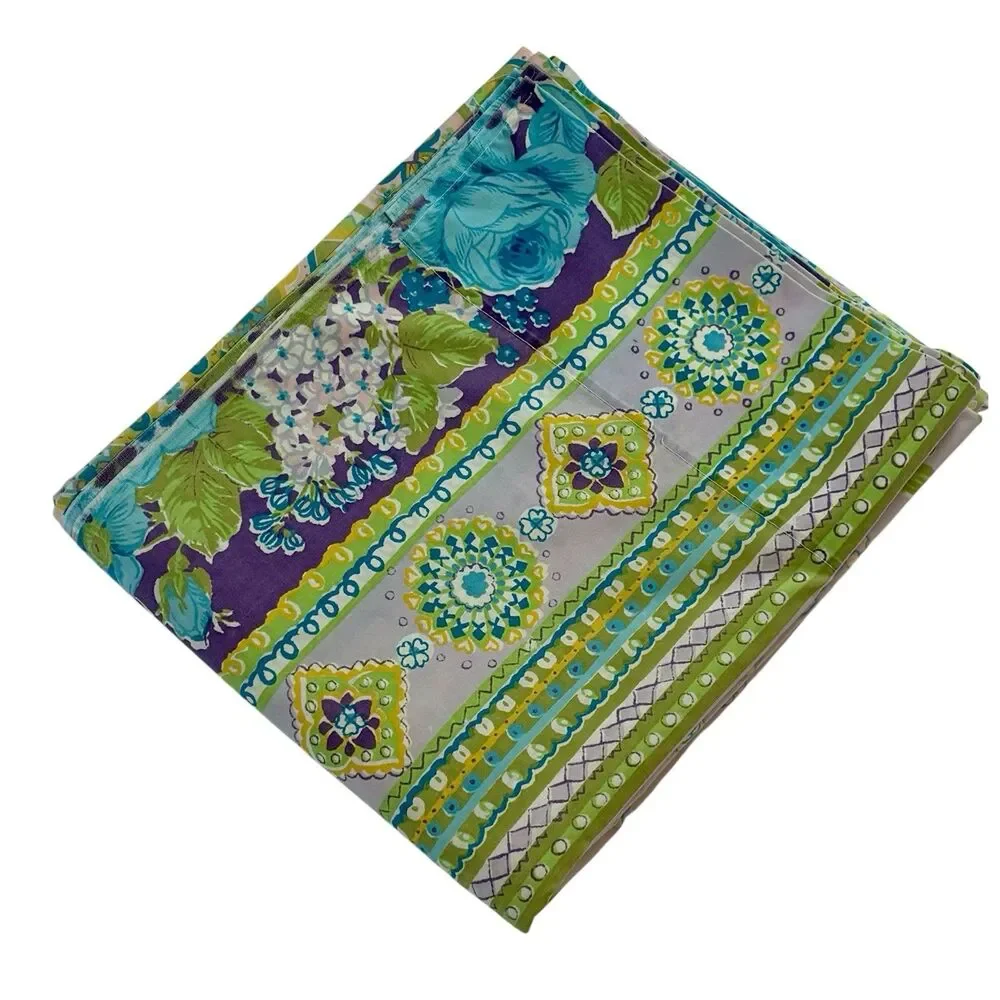 Vtg Cannon‎ Royal Family Flat Sheet Double 70s Cottagecore Chintz Floral MCM